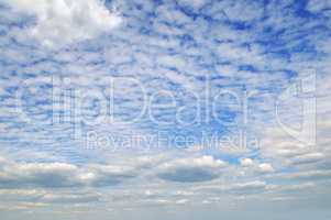 cumulus clouds in the blue sky