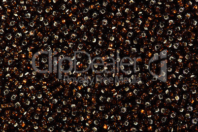 Black and yellow seed beads.