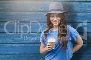Composite image of beautiful brunette women wearing casual clothes