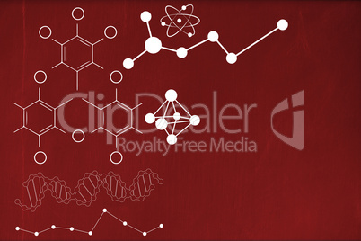 Composite image of illustration of chemical formulas