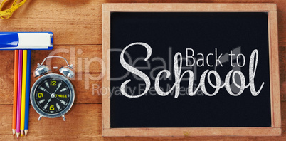 Composite image of digital image of back to school text