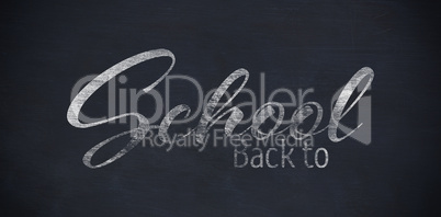 Composite image of back to school text over white background