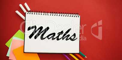 Composite image of maths text against white background