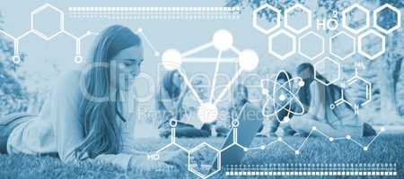 Composite image of digital image of chemical structure