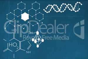 Composite image of illustration of chemical structure