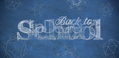 Composite image of back to school text against white background