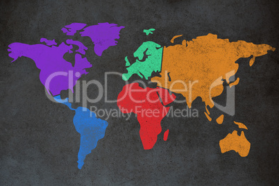 Composite image of composite image of colorful map