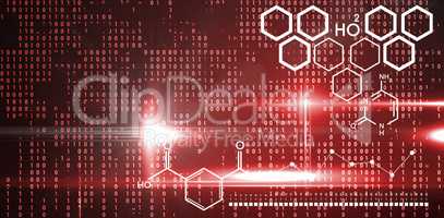 Composite image of digital image of chemical structure