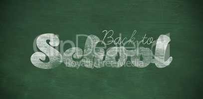 Composite image of graphic image of back to school text