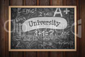Composite image of image of ac chalkboard