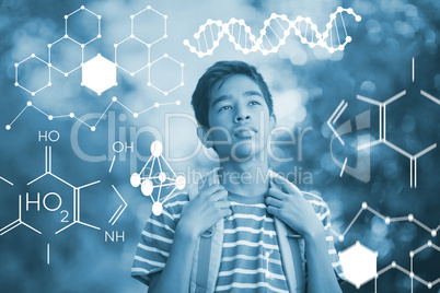 Composite image of illustration of chemical structure