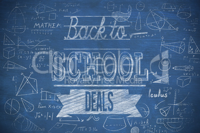 Composite image of back to school deals message