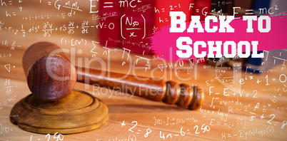 Composite image of back to school message