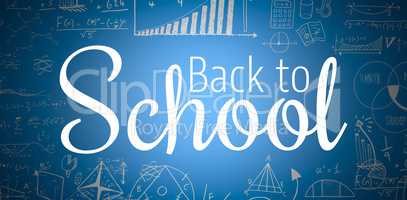 Composite image of digital image of back to school text