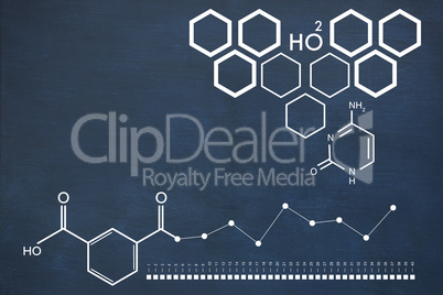 Composite image of digital image of chemical structure