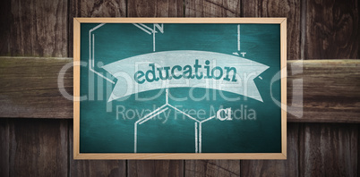 Composite image of image of ac chalkboard