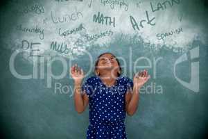 Composite image of text on black chalkboard