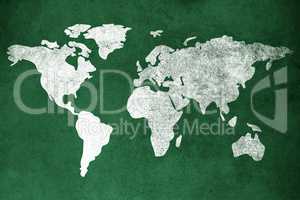 Composite image of colorful map against white background