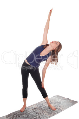 Woman stretching her body