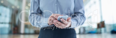 Business woman using a phone