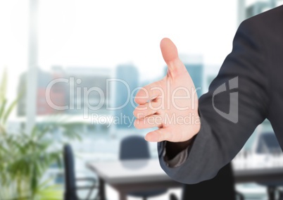 Businessman handshake in office