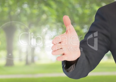 Hand shake arm in park