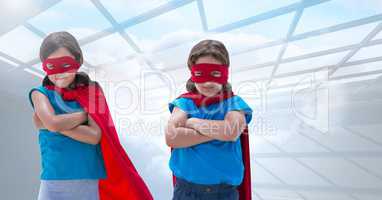 Superhero kids with window roof