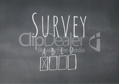 Survey graphics over blackboard