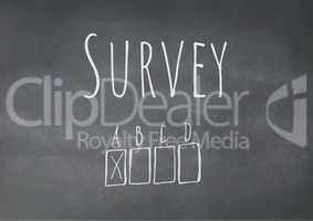 Survey graphics over blackboard