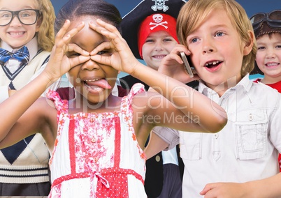 Group of kids having fun