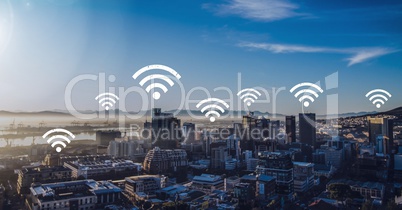 Wifi icons in city