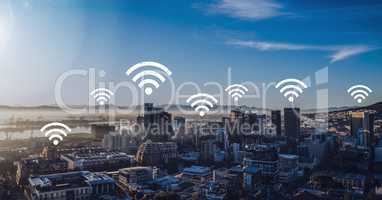 Wifi icons in city