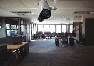 cctv, in the office on the ceiling