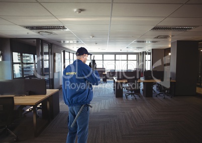 security guard guarding the office