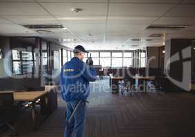 security guard guarding the office