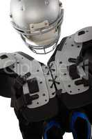 Chest protector with sports helmet and shoes