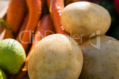 Fresh vegetables in crate