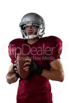 Sportsman with American football
