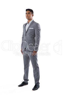 Businessman standing on white background Businessman standing on white background