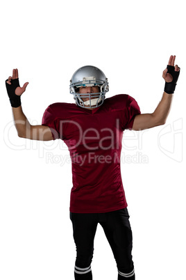 Portrait of sportsman man gesturing