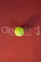 Overhead view of tennis ball