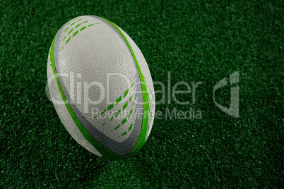 High angle view of rugby ball