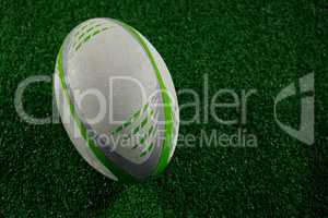 High angle view of rugby ball