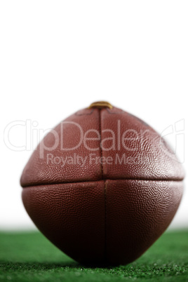 Close up of American football