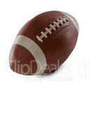 Brown American football against white background