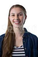 Teenage girl smiling at camera