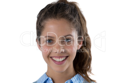 Portrait of smiling teenage girl