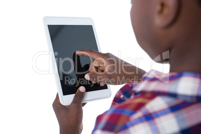 Boy using digital tablet Boy using digital tablet