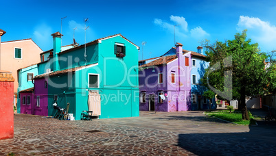 Bright colored houses