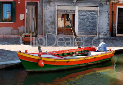 Motorboat in Burano